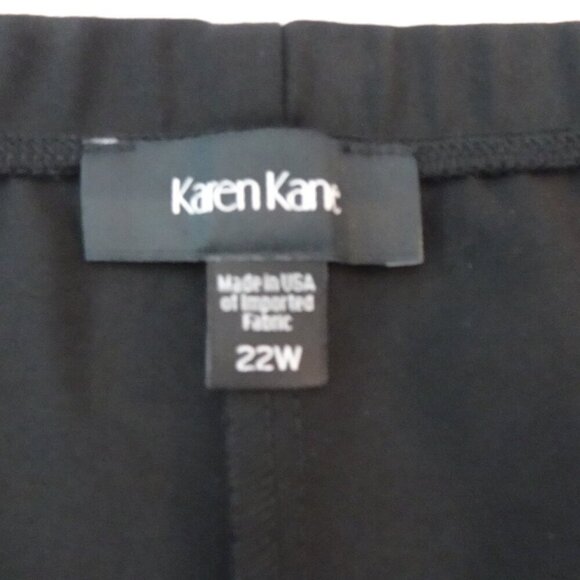 Karen Kane Cropped Pants Women's Plus Size 22W Black Wide Leg Stretch - Picture 10 of 14